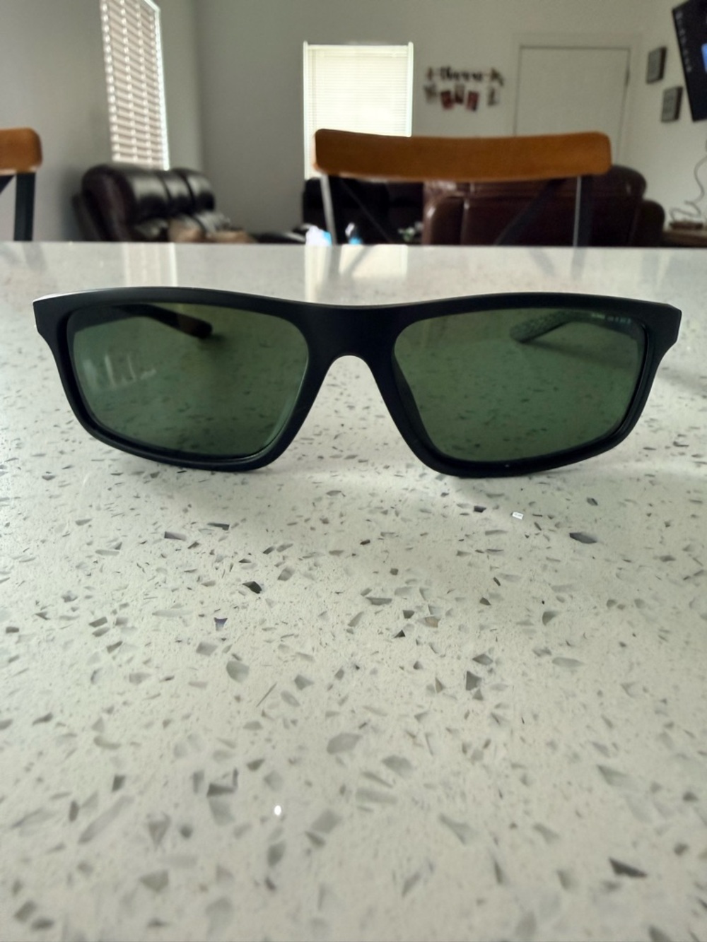 Nike Black Frame Sunglasses with Green Lenses